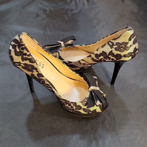 GUESS HIGH HEEL STILETTO PEEP TOE WOMEN"S PUMP - Picture 6 of 15